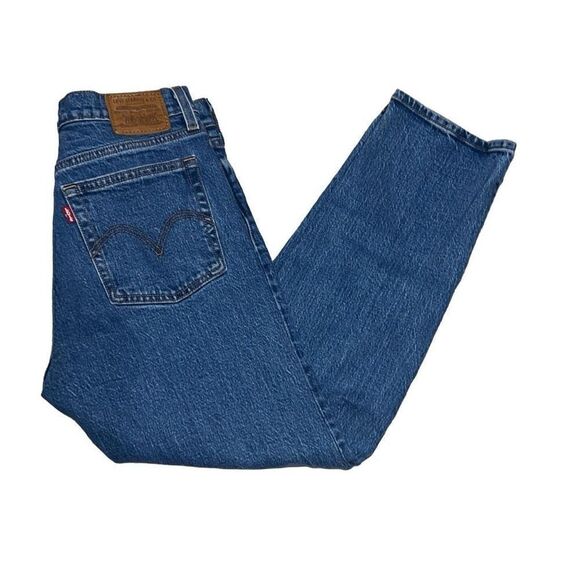 Levi’s Premium Denim Wedgie Straight Button Fly Jeans Medium Wash sz 27 L26 - Picture 1 of 8